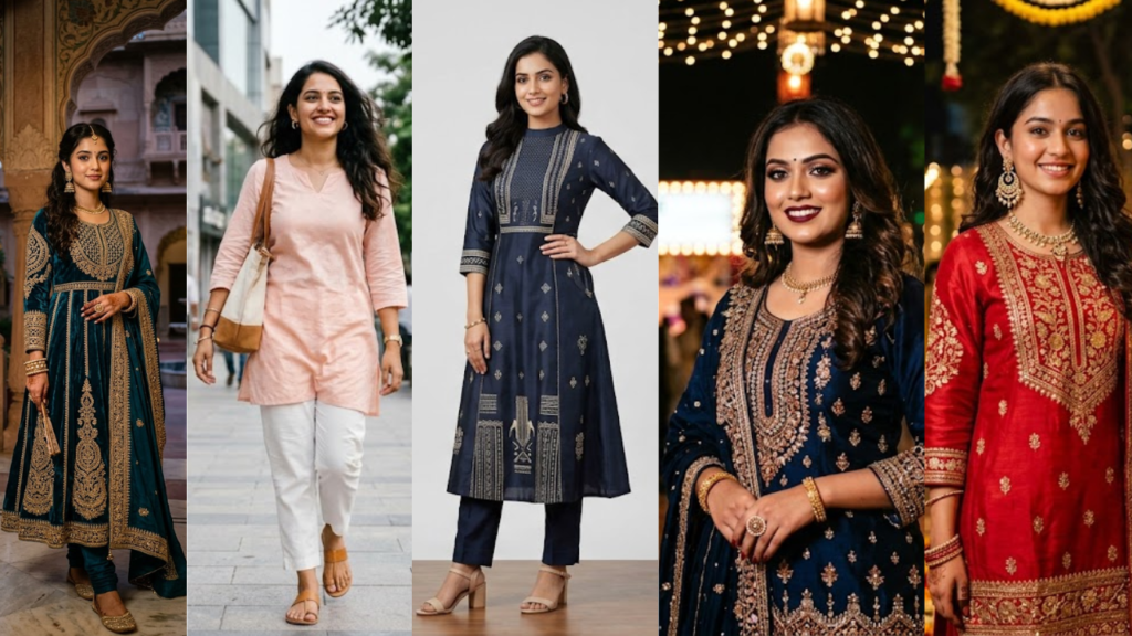 AI-Prompts-for-Stylish-Indian-Girls-in-Kurtis.
