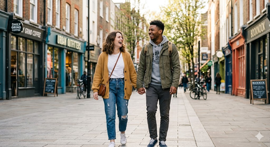 Cute Casual Street Style Couple Prompt
