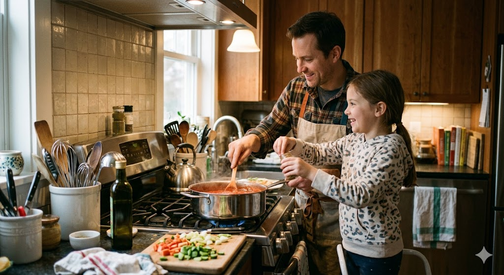 Kitchen Cooking Together