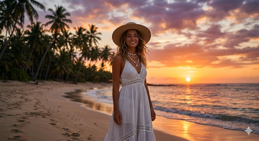 Sunset Beach Glow Look Prompt