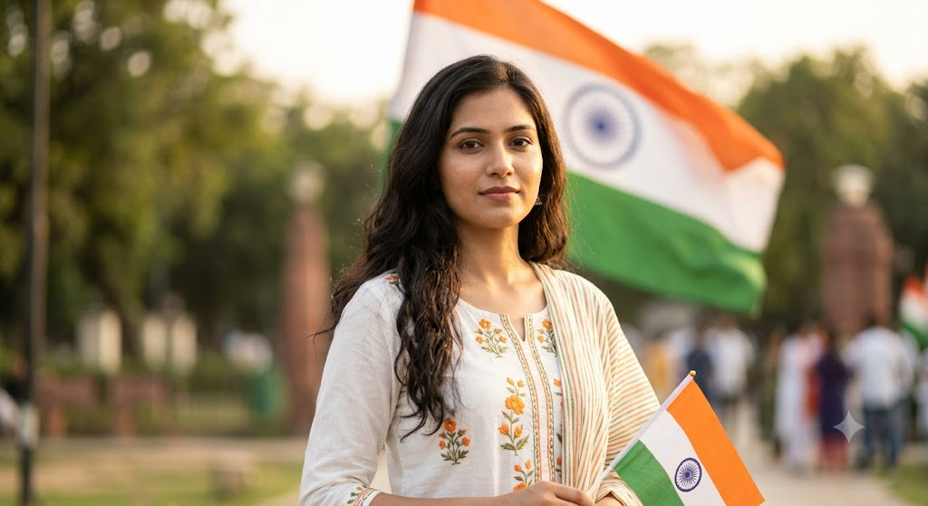 Elegant Tiranga Portrait